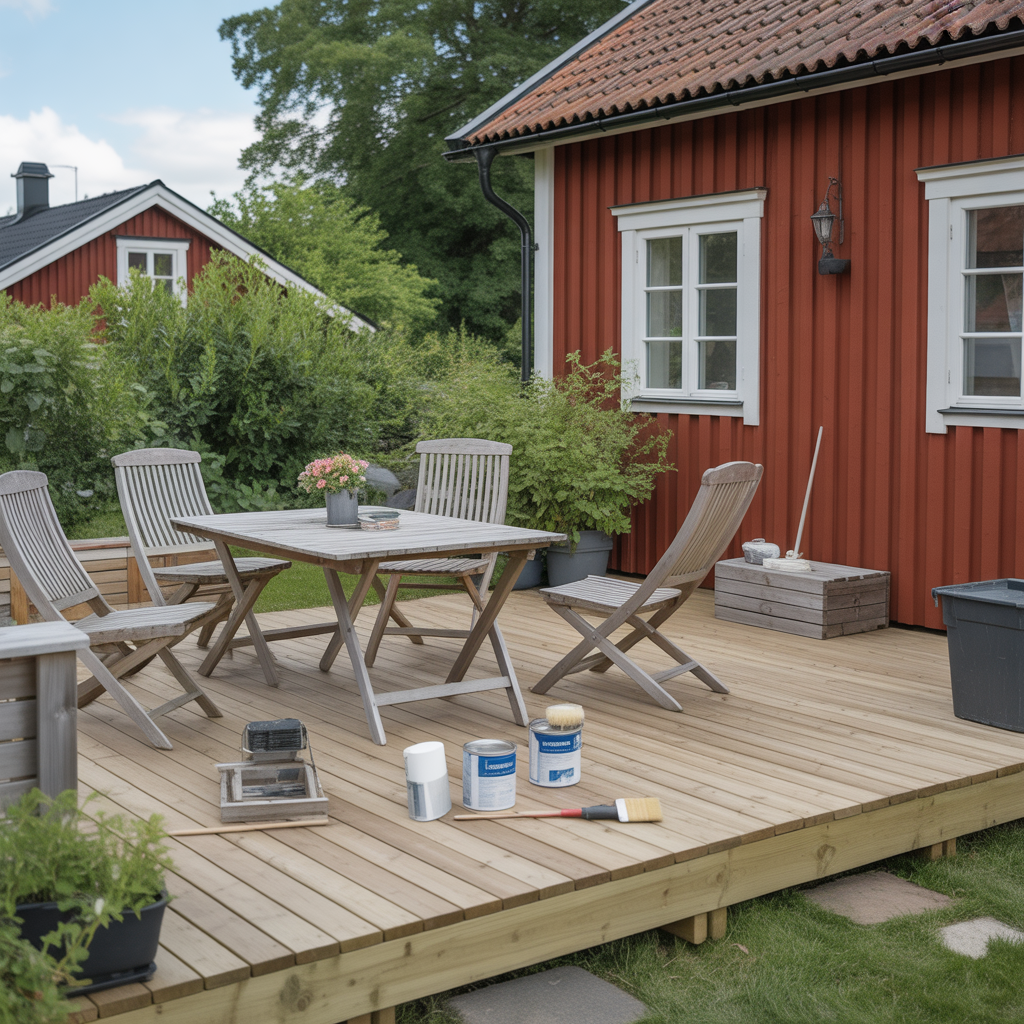 5.Sa forbereder du altanen for malning och lang hallbarhet